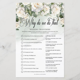 Lámina Rosas blancas románticas Eucalipto Tradición Boda