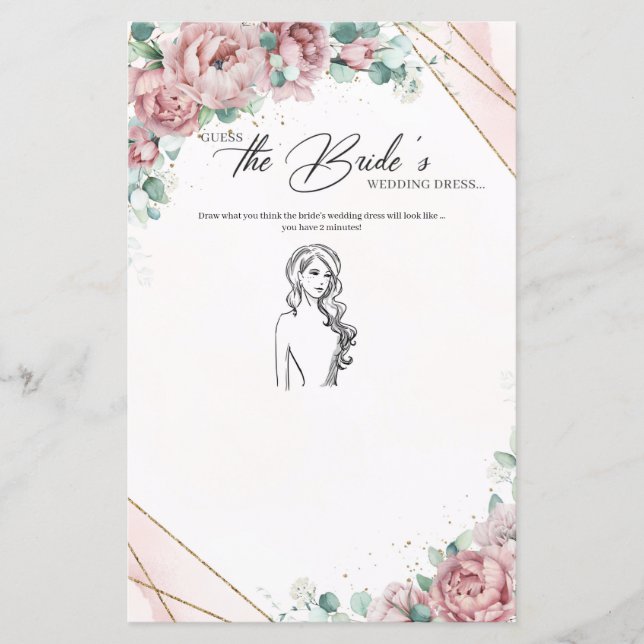 Lámina Rosas bohemios invitan a vestir a la novia (Anverso)