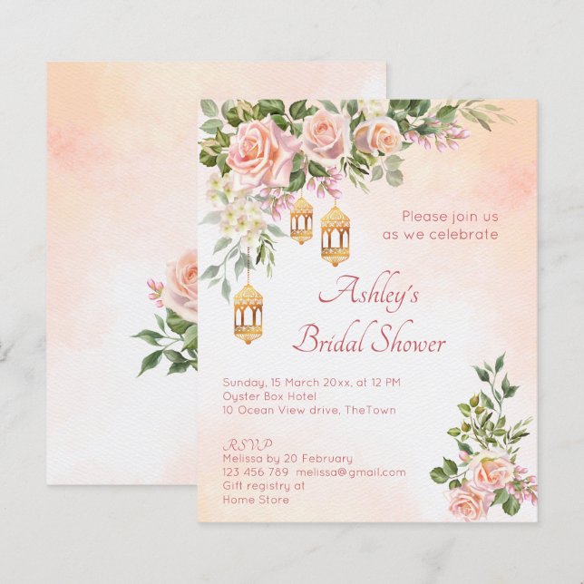 Lámina Rosas de crema presupuestaria linternas marroquíes (Anverso / Reverso)