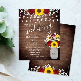 Lámina Rosas de girasoles rusos Jar Lights Boda Presupues