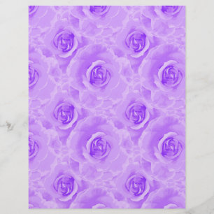 Lámina Rosas de Lavanda pintados Papel de cartón artístic