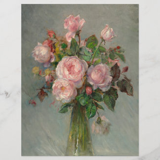 Lámina Rosas en un papel de libro de calificaciones