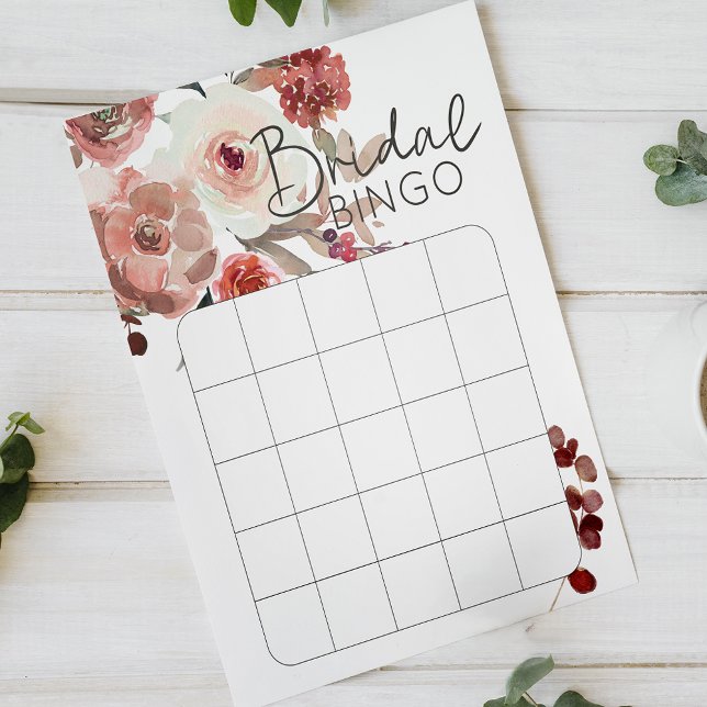 Lámina Rosas florales rojos de Rubor Bingo de ducha de no (Subido por el creador)