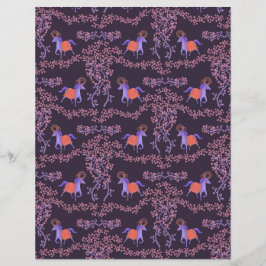 Lámina Rosas medievales de caballos de Vibes