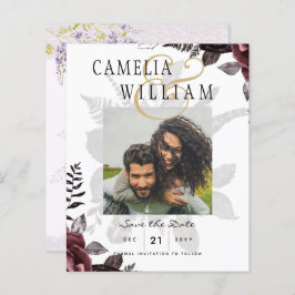 Lámina Rosas negros oscuros de Borgoña Boda caen en invie