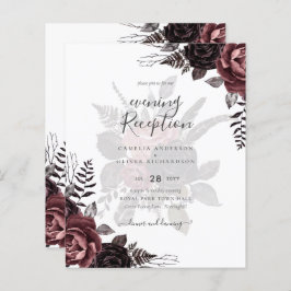 Lámina Rosas negros oscuros de Borgoña Boda caen en invie