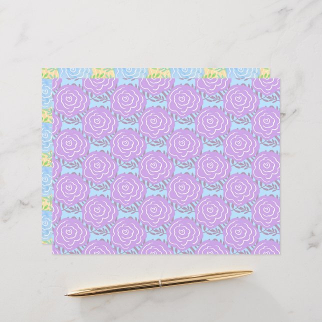 Lámina Rosas Pastel Tradicional Tradicional 2 (Anverso/Reverso In Situ)