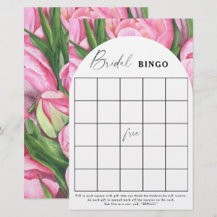 Lámina Rosas Peony - juego de bingo de ducha de novia