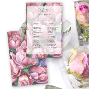 Lámina Rosas Peony - ¿Qué hay en tu bolso?