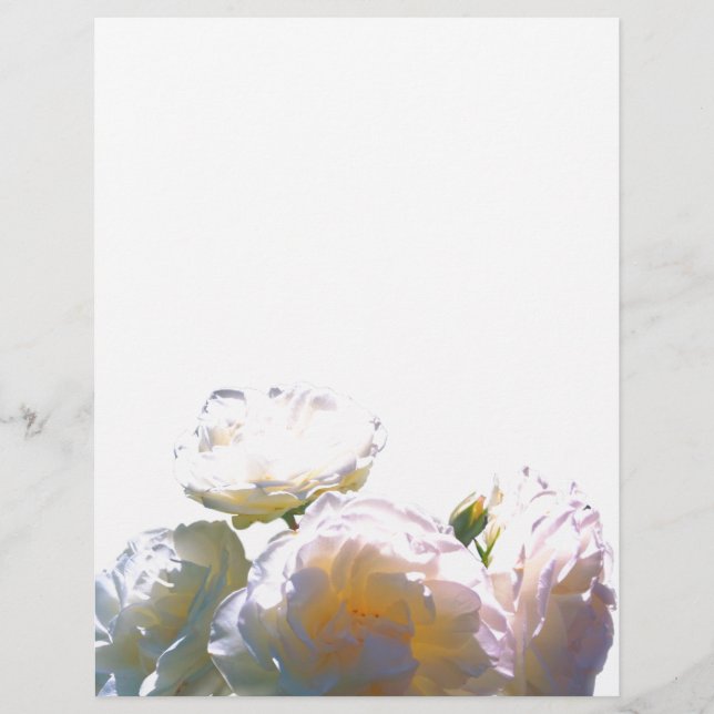 Lámina Rosas románticos blancos, amarillos, naranjas, ámb (Anverso)