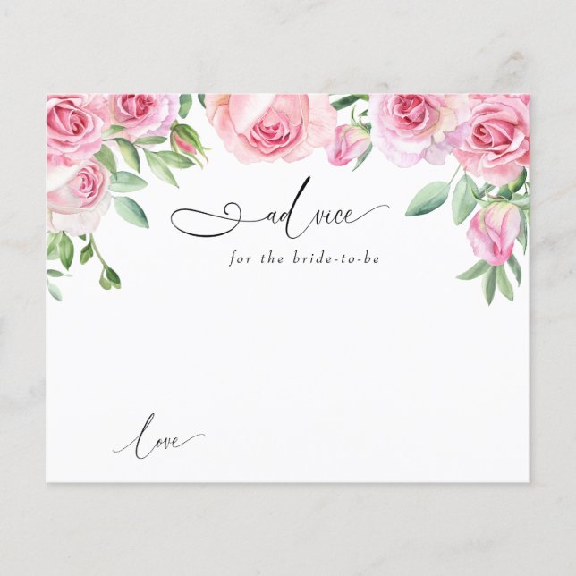 Lámina Rosas rosas rosas rosas Rubor ducha de novia | Ase (Anverso)