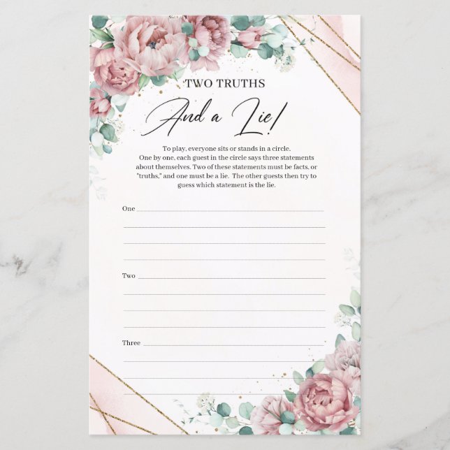 Lámina Rosas ruidosos ondulados peonatos De Dos Verdades  (Anverso)