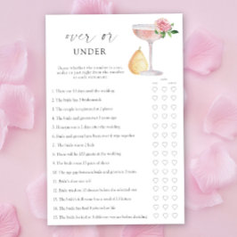 Lámina Rose Prosecco - Juego de la ducha de novia sobre o