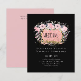 Lámina Rosegold BODA Girly Purpurina Floral Rosa Glam