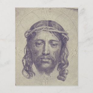Lámina Rostro de Cristo en el Velo de Santa Verónica Sagr
