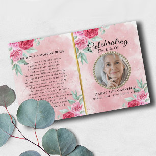 Lámina Rosy Modern Celebration of Life Program