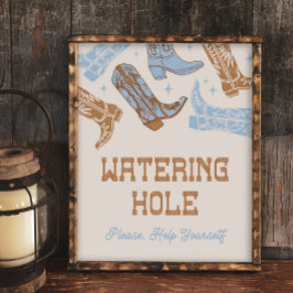 Lámina Rótulo 8x10 del agujero de agua occidental