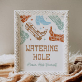 Lámina Rótulo 8x10 del agujero de agua occidental