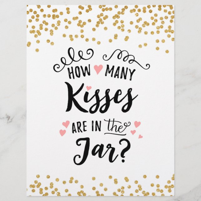 Lámina RÓTULO ¿Cuántos besos hay en el frasco? (Anverso)