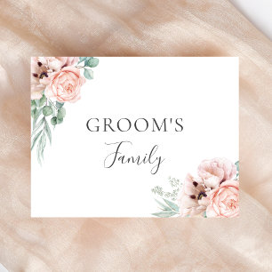 Lámina Rótulo de Boda familiar de Katrina Pink Floral Gro