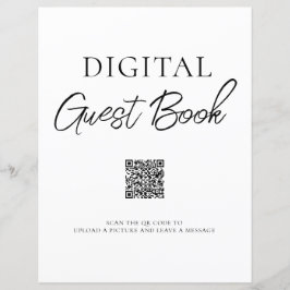 Lámina Rótulo de código QR del libro de invitado digital