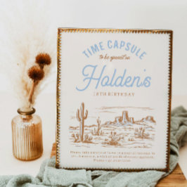 Lámina Rótulo de la cápsula de tiempo Cowboy de 8 x 10