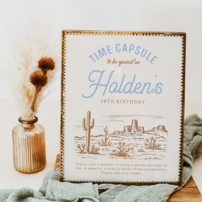 Lámina Rótulo de la cápsula de tiempo Cowboy de 8 x 10 (Subido por el creador)