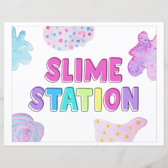 Lámina Rótulo de la estación Slime | Rótulos de Fiesta de (Anverso)