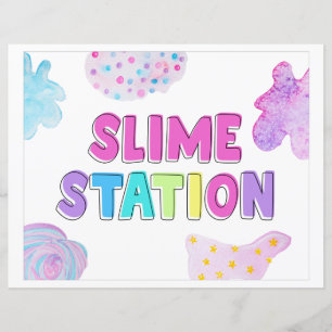 Lámina Rótulo de la estación Slime Rótulos de Fiesta de