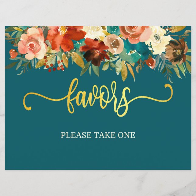 Lámina Rótulo de los favoritos de boda - Boda Verde azula (Anverso)