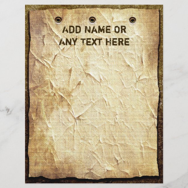 Lámina Rótulo De Papel Antiguo En Letras De Madera (Anverso)