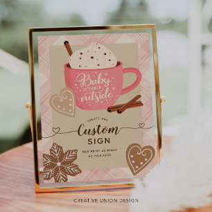 Lámina Rótulo de Personalizado de Chica Baby Shower de ch