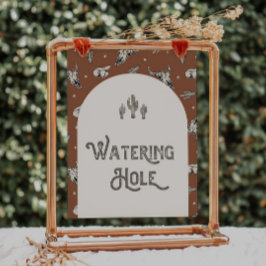 Lámina Rótulo del agujero de agua occidental