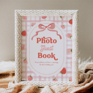 Lámina Rótulo del libro de invitados con fotos de Berry d