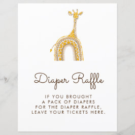 Lámina Rótulo Diaper Raffle | Giraffe