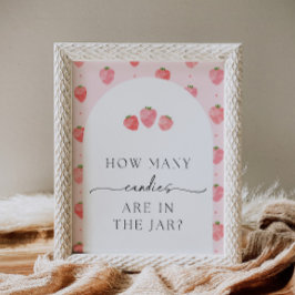 Lámina Rótulo Fiesta de fresa de los Candies