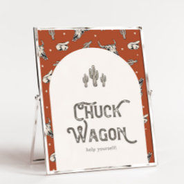 Lámina Rótulo impreso 8x10 Wild West Chuck Wagon