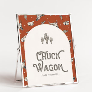 Lámina Rótulo impreso 8x10 Wild West Chuck Wagon
