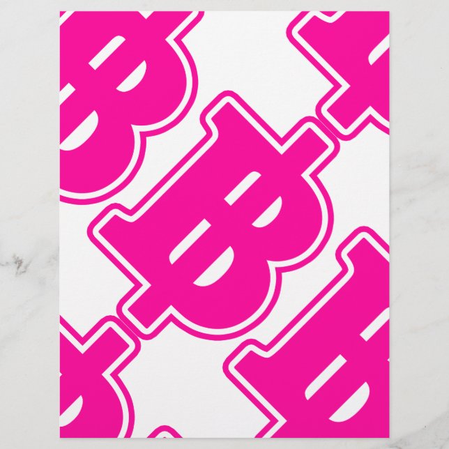 Lámina Rótulo PINK BAHT ฿ dinero tailandés ฿ (Anverso)