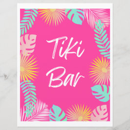 Lámina Rótulo Tiki Bar | Rótulos Fiestas de grupos