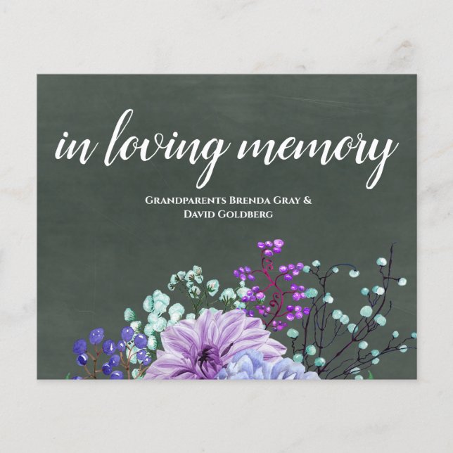 Lámina Rótulos de boda personalizados Chalkboard Morple M (Anverso)