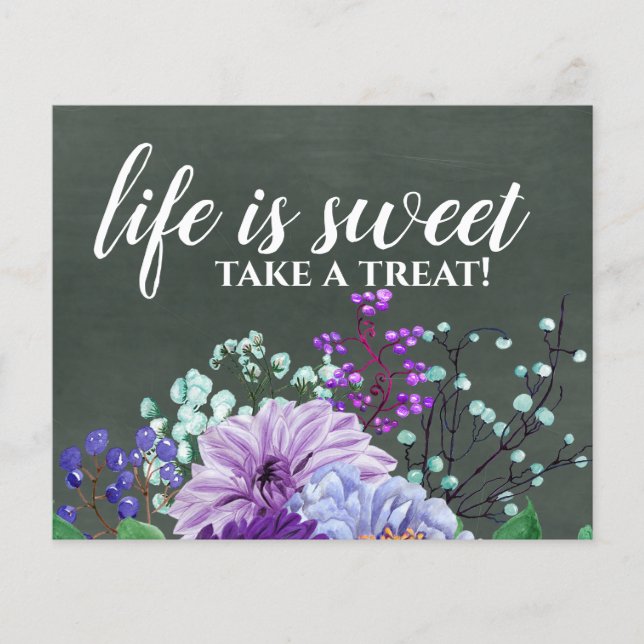 Lámina Rótulos de boda personalizados Chalkboard Morple M (Anverso)
