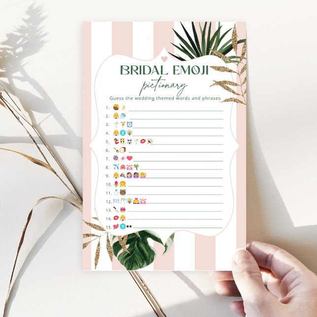 Lámina Rótulos rosas moda emoji de ducha de novia (Subido por el creador)