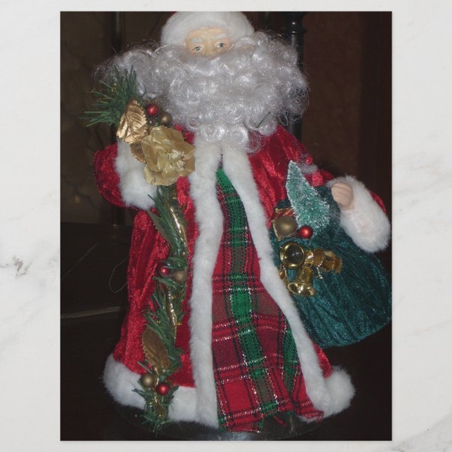 Lámina Royal Plaid Hohoho Santa Merry Navidad (Anverso)