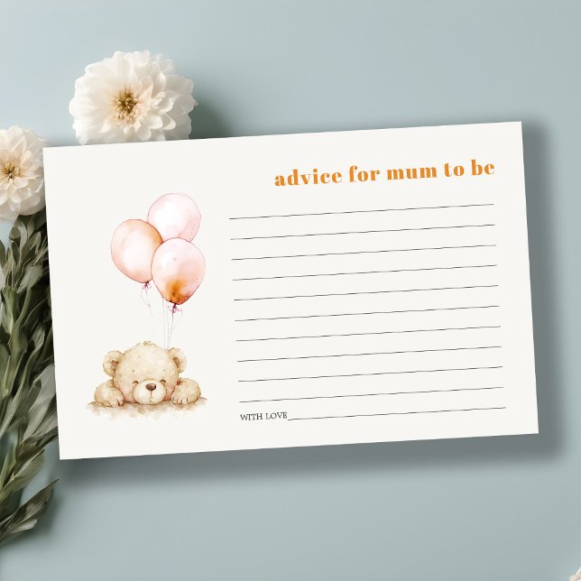 Lámina Rubor Bear Balloon Advance Para Mamá Baby Shower (Subido por el creador)