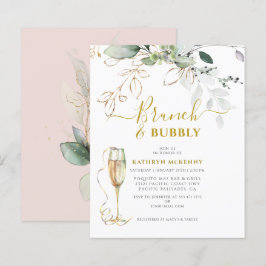 Lámina Rubor de novias rosadas Eucalyptus Gold