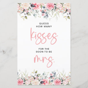 Lámina Rubor Floral   Cuántos Besos Para El Juego De La N