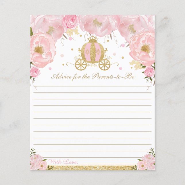 Lámina Rubor Floral Princess Baby Advance para Padres (Anverso)