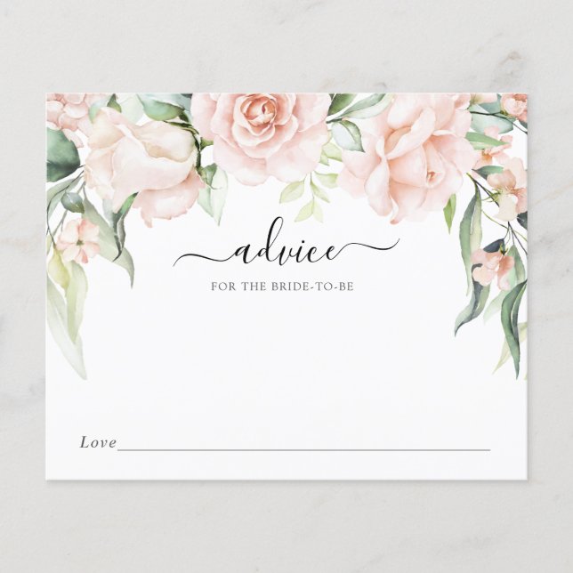 Lámina Rubor Florals y Greenery Advice para la Novia (Anverso)