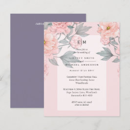Lámina Rubor Peach PEONIES Lilac Wedding PRESUPUESTO